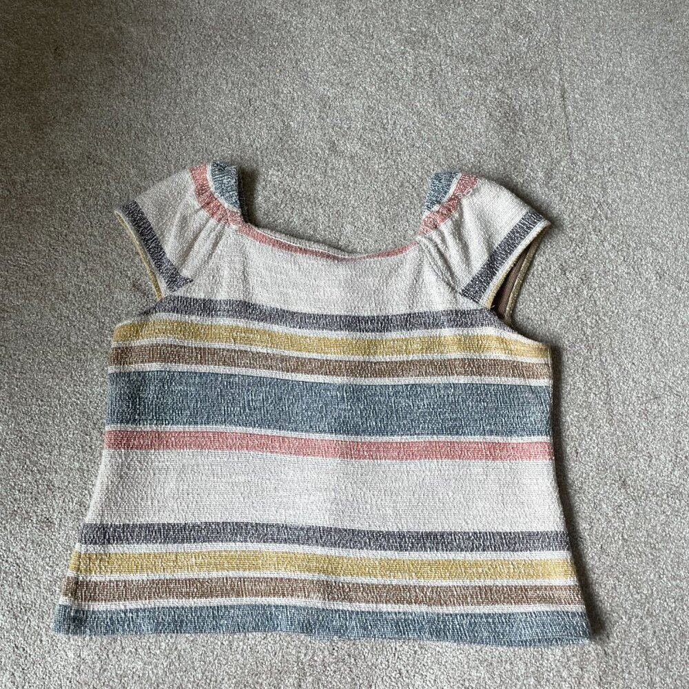 Madewell Texture & Thread Button-Front Top In Str… - image 7